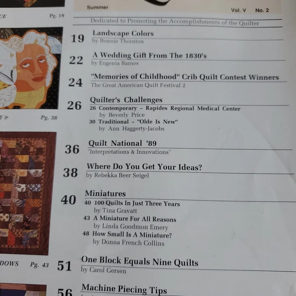 American Quilter Vintage 1990's Magazine lot of 9 with patterns